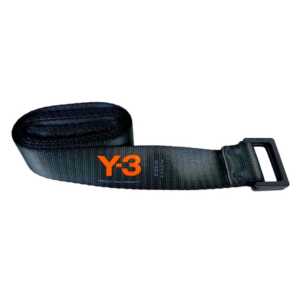 Y-3 ADIDAS x YOHJI YAMAMOTO LOGO BELT IN DARK GRAY - Picture 1 of 4